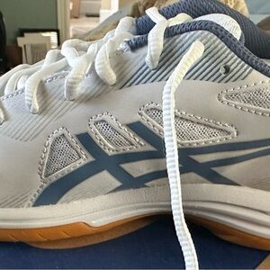 ASICS Men's White and Blue Sneakers